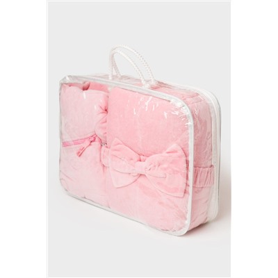 Комплект детский трикотажный для девочек: конверт-одеяло, комбинезон – 2 шт, боди, чепчик, шапочка PLAYTODAY, 1240787