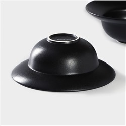 Тарелки для пасты Magistro Carbon, d=19,5 см, набор 2 шт, фарфор, чёрные