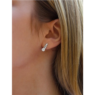 Серьги из серебра с фианитами родированные 925 пробы S2180111010р