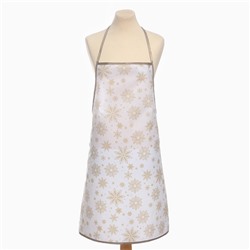 Фартук Доляна Снежинки золотые 70×80 см, 100% п/э