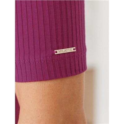 Футболка из трикотажа в широкий рубчик