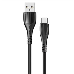 Кабель USB - Type-C Borofone BX37 Wieldy 15W 100см 3A  (black)