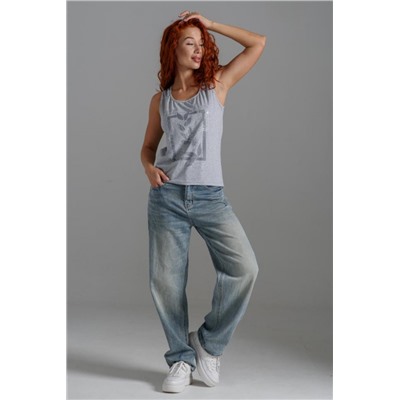 Футболка женская 8419 (Серый (меланж))