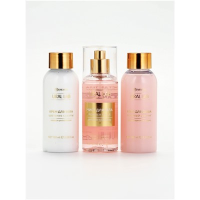 Подарочный набор: гель для душа и крем для тела 2 шт. × 100 мл, мист для тела, URAL LAB