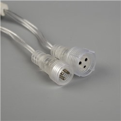 Гирлянда «Бахрома» 3 × 0.6 м, IP44, УМС, прозрачная нить, 160 LED, свечение жёлтое, мерцание белым, 220 В