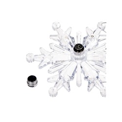 Подвеска светодиодная «Ледяная снежинка» 11 см, 1 LED, от батареек LR41×3, свечение синее/красное