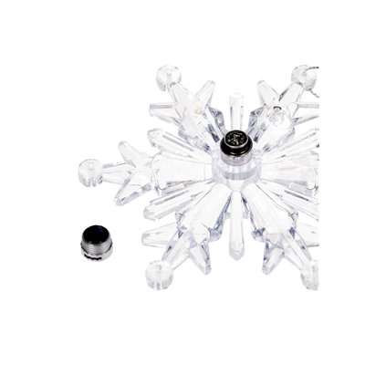 Подвеска светодиодная «Ледяная снежинка» 11 см, 1 LED, от батареек LR41×3, свечение синее/красное