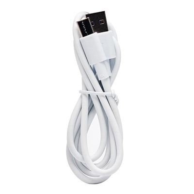 Кабель USB - Type-C - 10мм (длинный штекер)  100см 5A  (white)