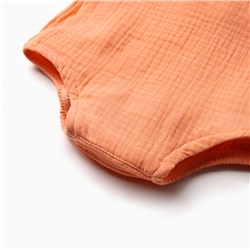 Комбинезон с рюшами Крошка Я Муслин, рост 74-80 см, персиковый