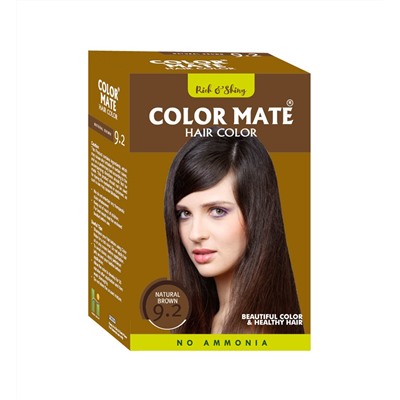 Color Mate Краска для волос, Цвет натуральный Коричневый Тон 9.2, Без Аммиака (5 шт. х 15 г)