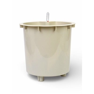 Кашпо для цветов «Флориан», 11 л, d=25 см, h=39.5 см, пластиковое, с автополивом, на ножках, белое