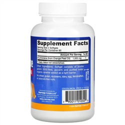 Jarrow Formulas, D-лимонен, 500 мг, 120 мягких желатиновых капсул