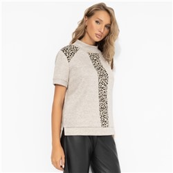 Водолазка с леопардовым принтом, Фирменное приветствие (бежевая)
