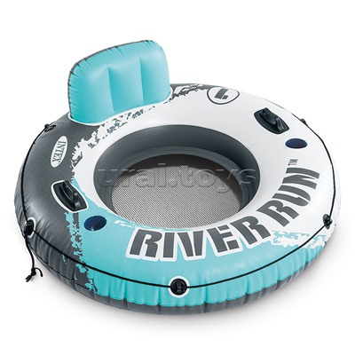 Круг-кресло для плавания RIVER RUN, с ручками, d=135 см, 56825EU INTEX