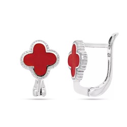 Серьги из серебра эмаль, Тсд35