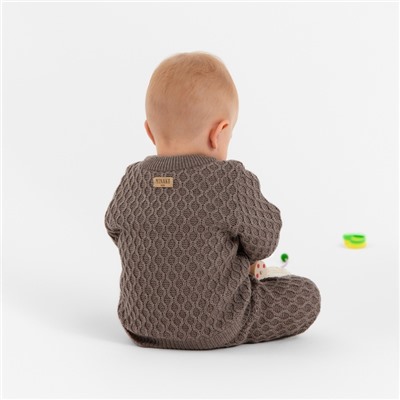 Брюки детские вязаные MINAKU: Knitwear collection, рост 74-80 см, кофейные