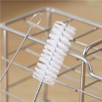 Ёршики для посуды Доляна, 2 шт.: 14.5×2.5 см, 17×0.5 см, белые