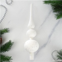 Верхушка на елку Пика 30 см белая / ZAF210140 /уп 100/220/