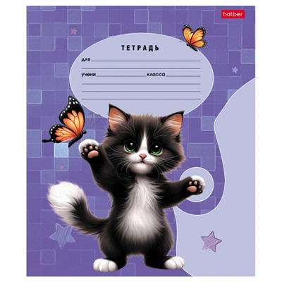 Тетрадь  18л линия "Черный котик" (091440) Хатбер