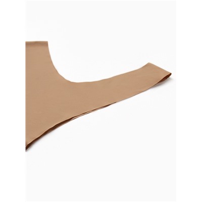 Трусы бесшовные бразильяно KAFTAN, бежевые, размер 44-46