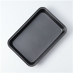 Противень Доляна «Прямоугольник. Жаклин», 32×22×4.5 см, антипригарное покрытие, цвет чёрный