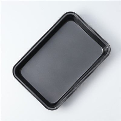 Противень Доляна «Прямоугольник. Жаклин», 32×22×4.5 см, антипригарное покрытие, цвет чёрный