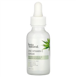 InstaNatural, сыворотка с цинком и витамином C, 30 мл (1 жидк. унция)
