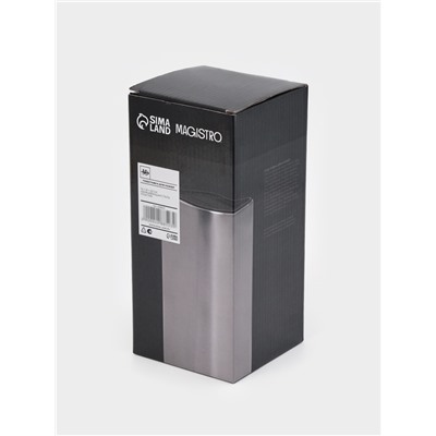 Подставка для ножей и ножниц Magistro «Металлик», 10×10×23 см, серебристая