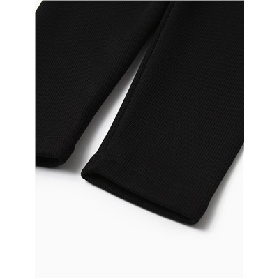 Легинсы для девочки на флисе Collorista, чёрные, рост 152 см