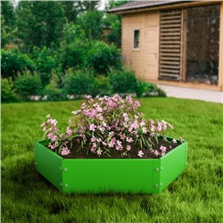 Клумба оцинкованная, d=100 см, высота бортика 15 см, ярко-зелёная, Greengo