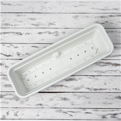 Ящик балконный для цветов, 12 л, 60×20×17 см, пластиковый, цвет мраморный