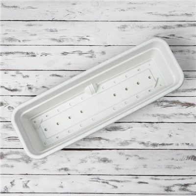 Ящик балконный для цветов, 12 л, 60×20×17 см, пластиковый, цвет мраморный