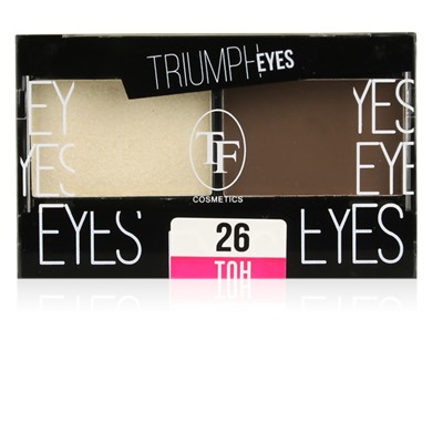 Триумф tf Тени для век двухцветные Triumph eyes 26 льняной+коричневый 93557