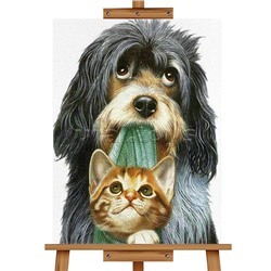 Набор для рисования "Картина по номерам 30х20 см. Друзья"