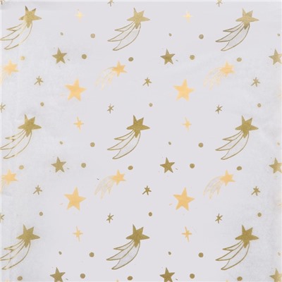 Бумага упаковочная тишью, новогодняя упаковка «Полет», 50×66 см