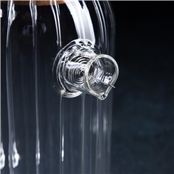 Кувшин стеклянный с пробковой крышкой «Эко», 1.6 л, 18×11×25 см