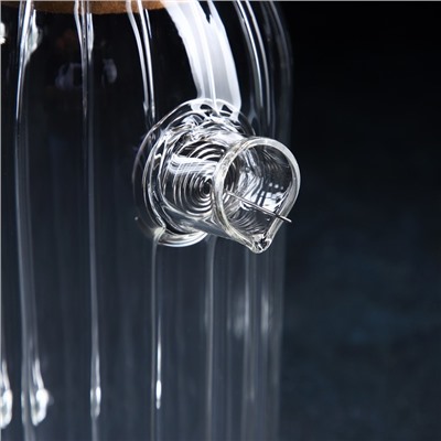 Кувшин стеклянный с пробковой крышкой «Эко», 1.6 л, 18×11×25 см