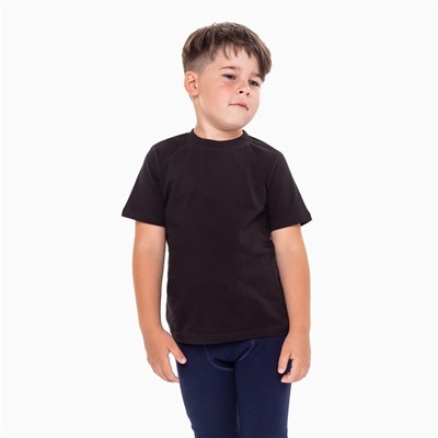 Футболка детская, чёрная, рост 140 см