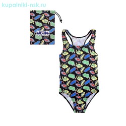 1017 Купальник сплошной для девочки (3-12 лет)