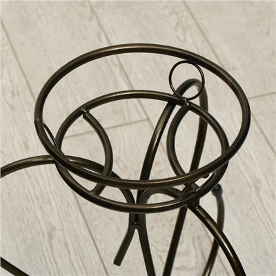 Подставка для цветов, напольная, на 1 горшок, d=17 см, бронзовая, «Тюльпан»