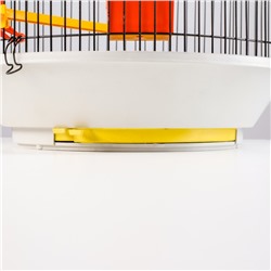 Клетка для птиц круглая, двухъярусная сварная, большой поддон, 39×44 см, микс цветов