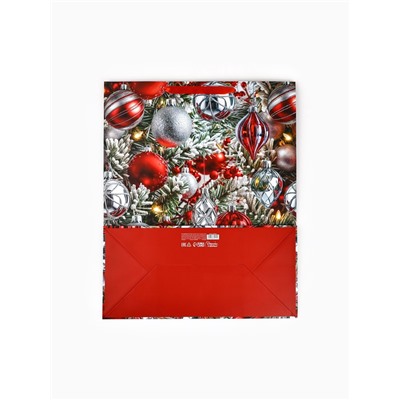 Пакет новогодний ламинированный подарочный «С новым годом», XL 40×49×19 см