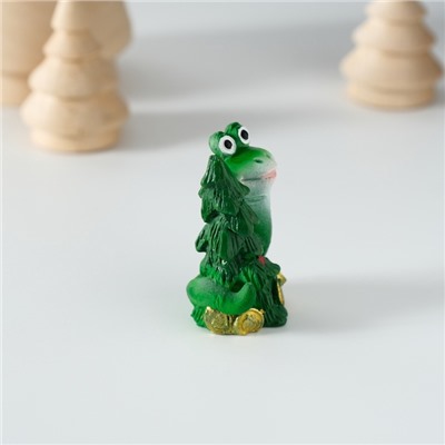 Фигурка полистоун «Змейка с новогодним настроением», 3×2×4 см, МИКС