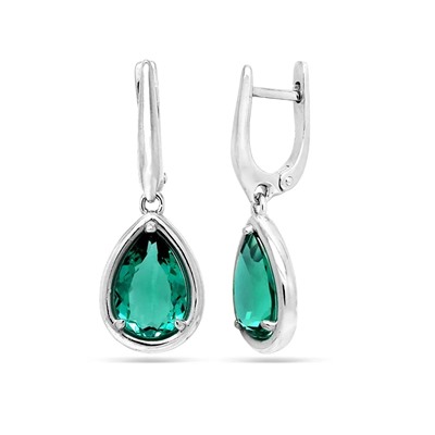 Серьги из серебра параиба кварц, Ю-200М46