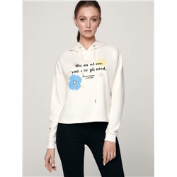 Джемперы CONTE LD 1169 Укороченное худи с рисунками