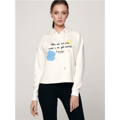 Джемперы CONTE LD 1169 Укороченное худи с рисунками