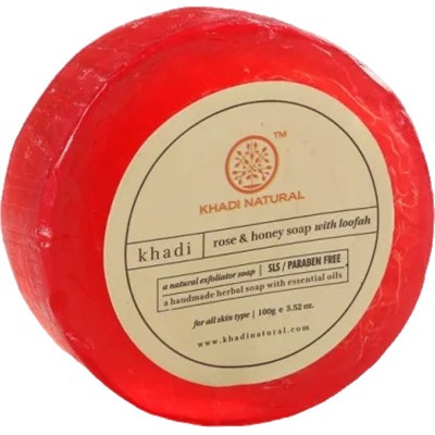 Khadi Natural Мыло "Роза И Мед С Люффой" без СЛС 100 г