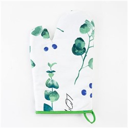Варежка-прихватка "Этель" Eucalyptus 20х27см,100% хлопок, саржа 190 гр/м2