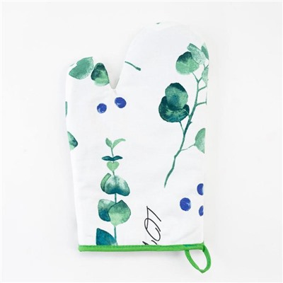 Варежка-прихватка "Этель" Eucalyptus 20х27см,100% хлопок, саржа 190 гр/м2