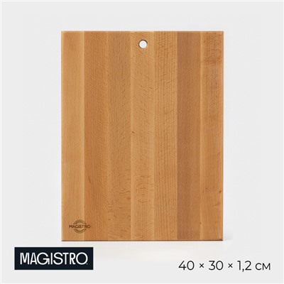 Доска разделочная деревянная Magistro, 40×30×1.2 см, дуб